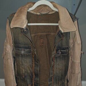 Dolce & Gabbana Jacket For Men Brown Tan Jean Cotton Made In Italy